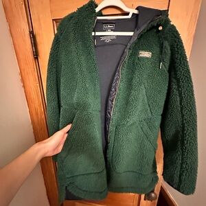 L.L. Bean Kids Dark Green Fleece Jacket